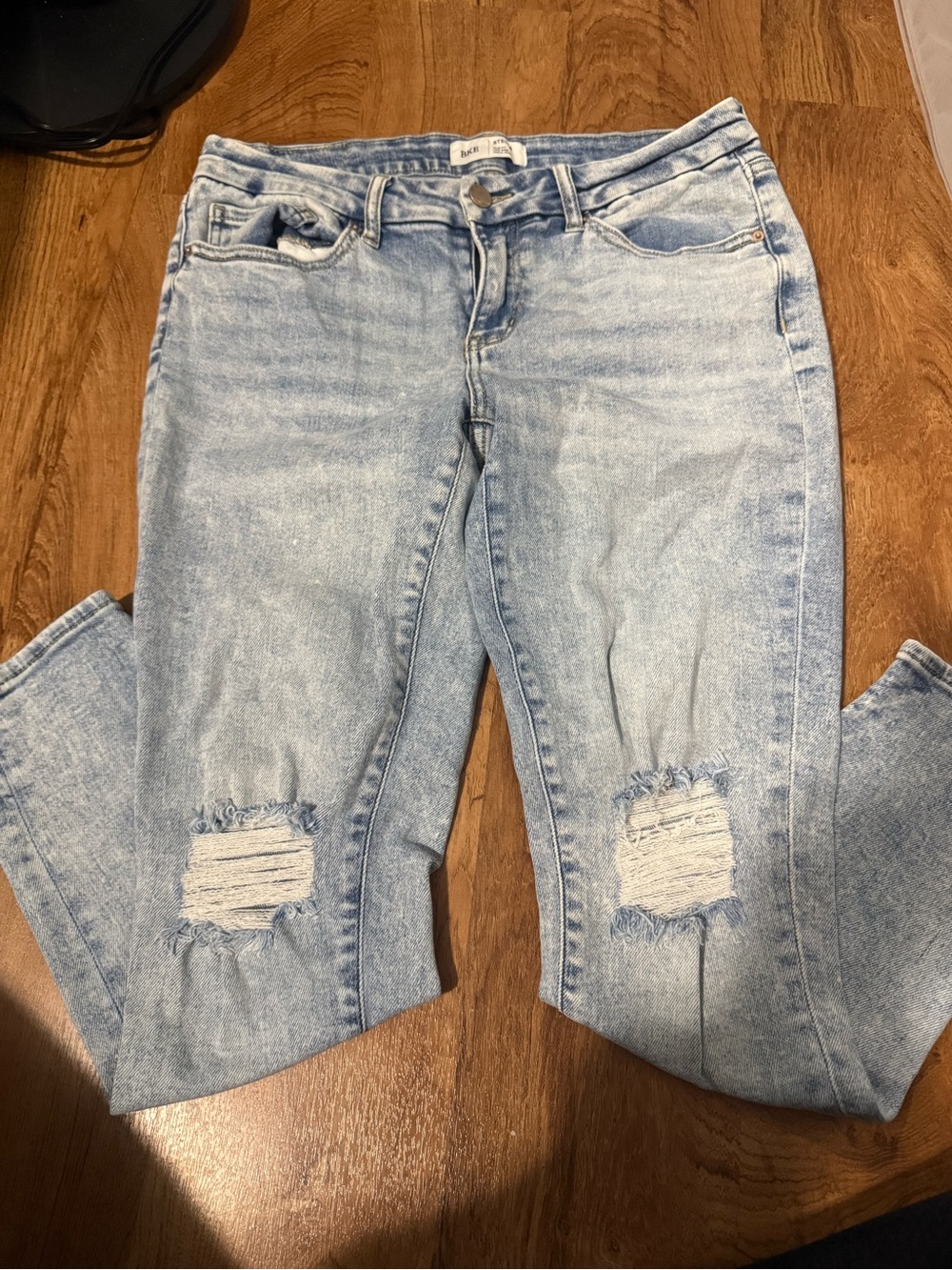 BKE Light Blue Distressed Skinny Jeans